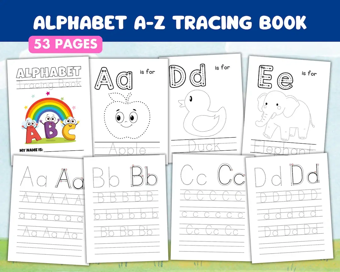 Alphabet Tracing Busy Book Uppercase Lowercase Abc Letter Trace 