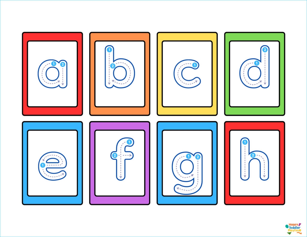 Alphabet Tracing Cards Free Printable Happy Toddler Playtime