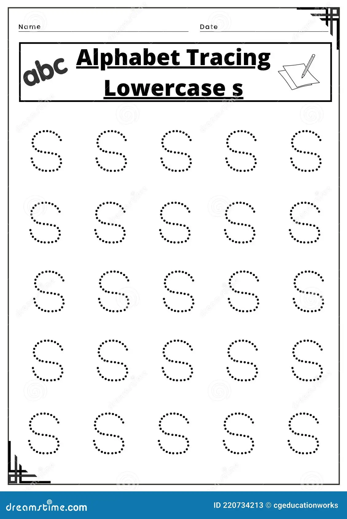 Alphabet Tracing Lower Case Stock Illustrations 83 Alphabet 