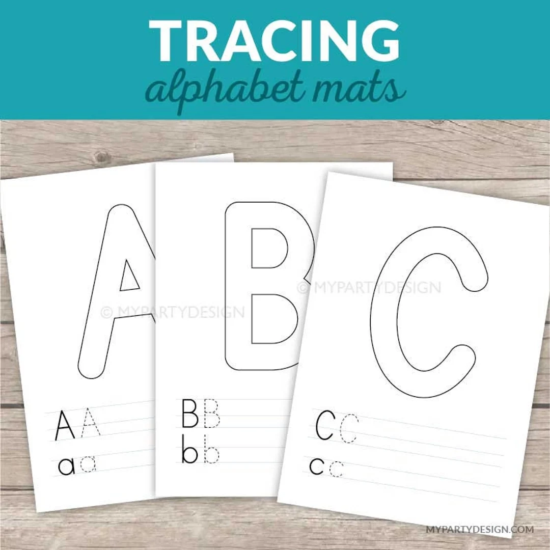 Alphabet Tracing Mats Learning Letters Play Dough Mats Printable 