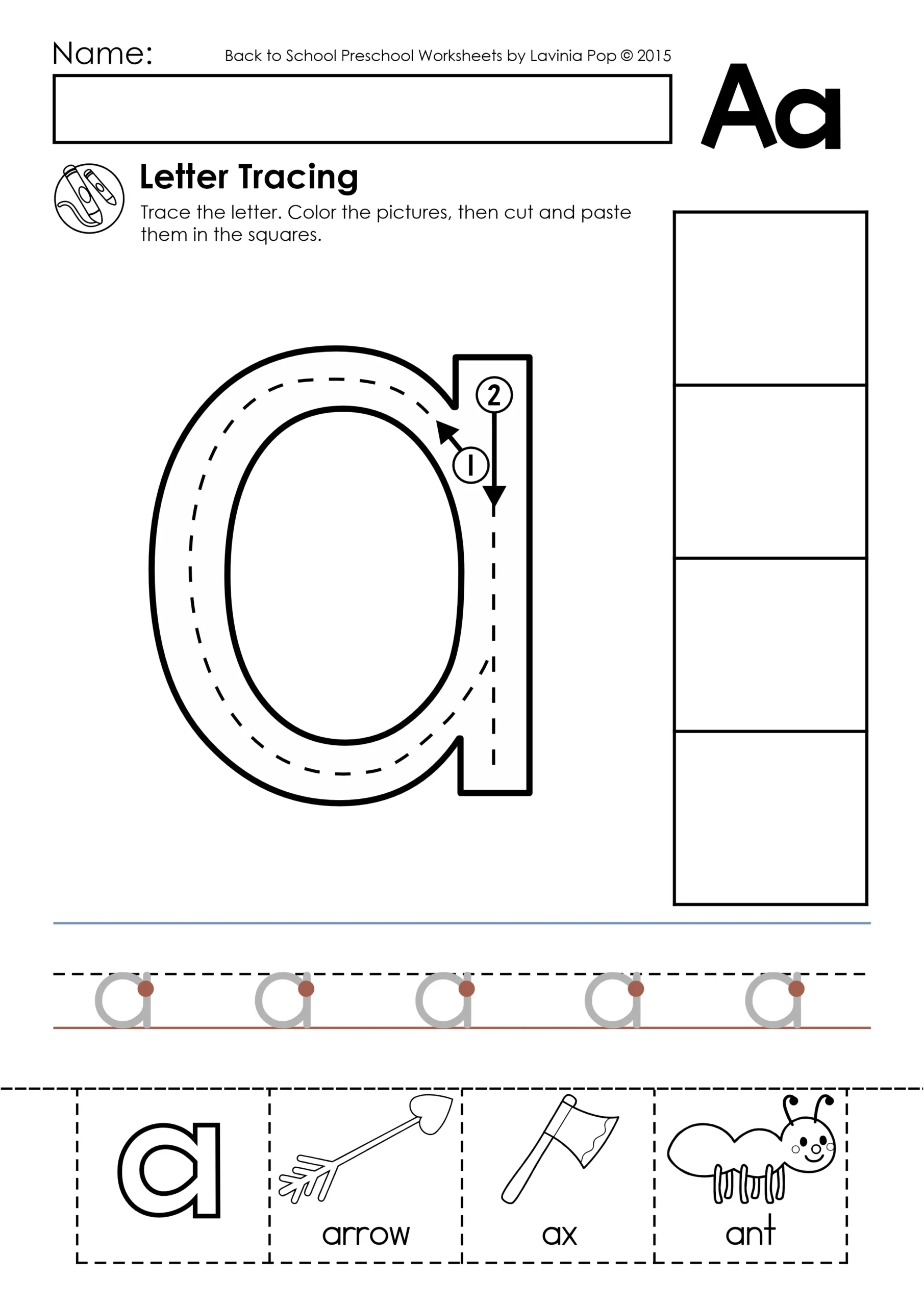 Alphabet Tracing With Pictures