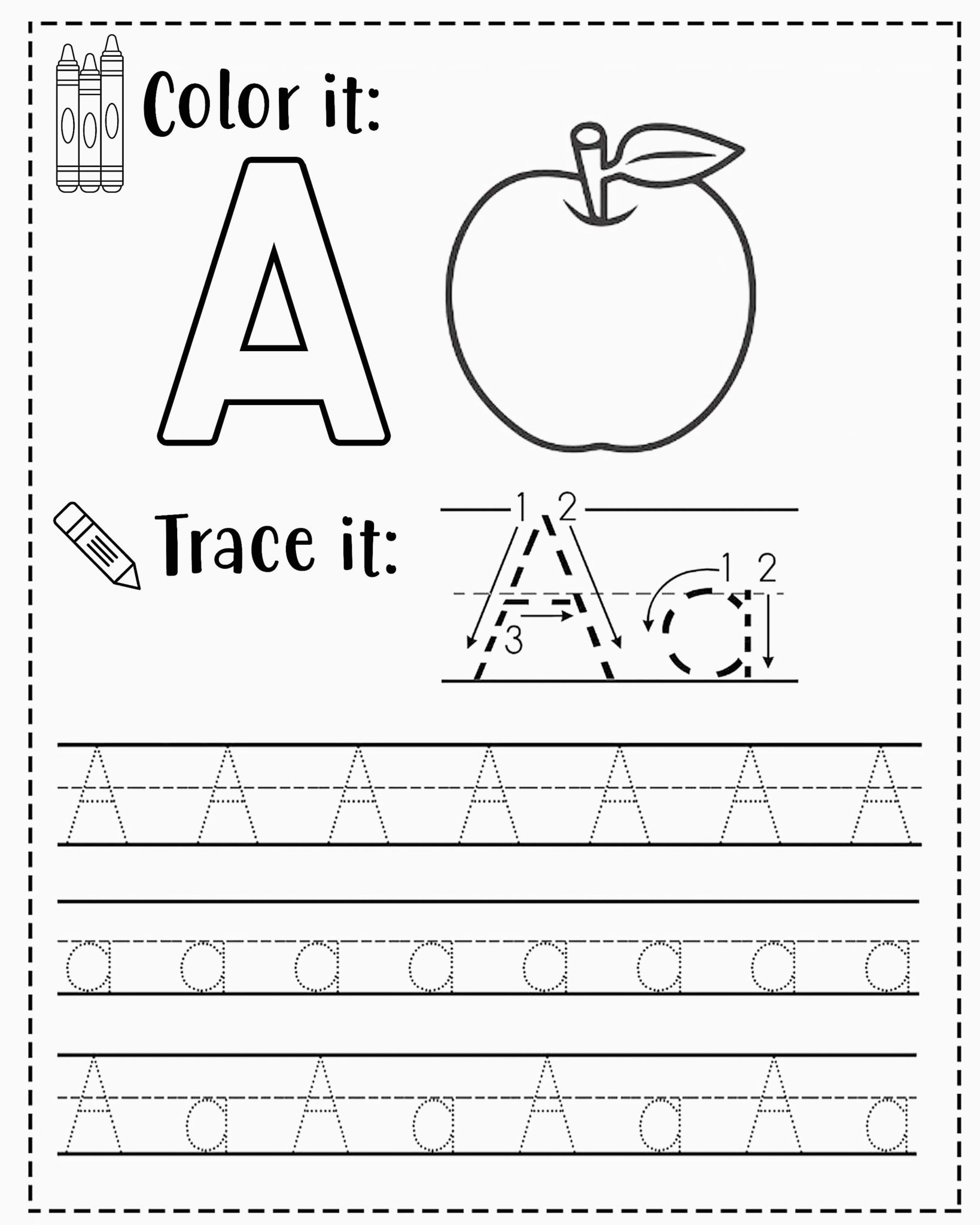Alphabet Tracing Workbook Preschool Learning Activity Kit 