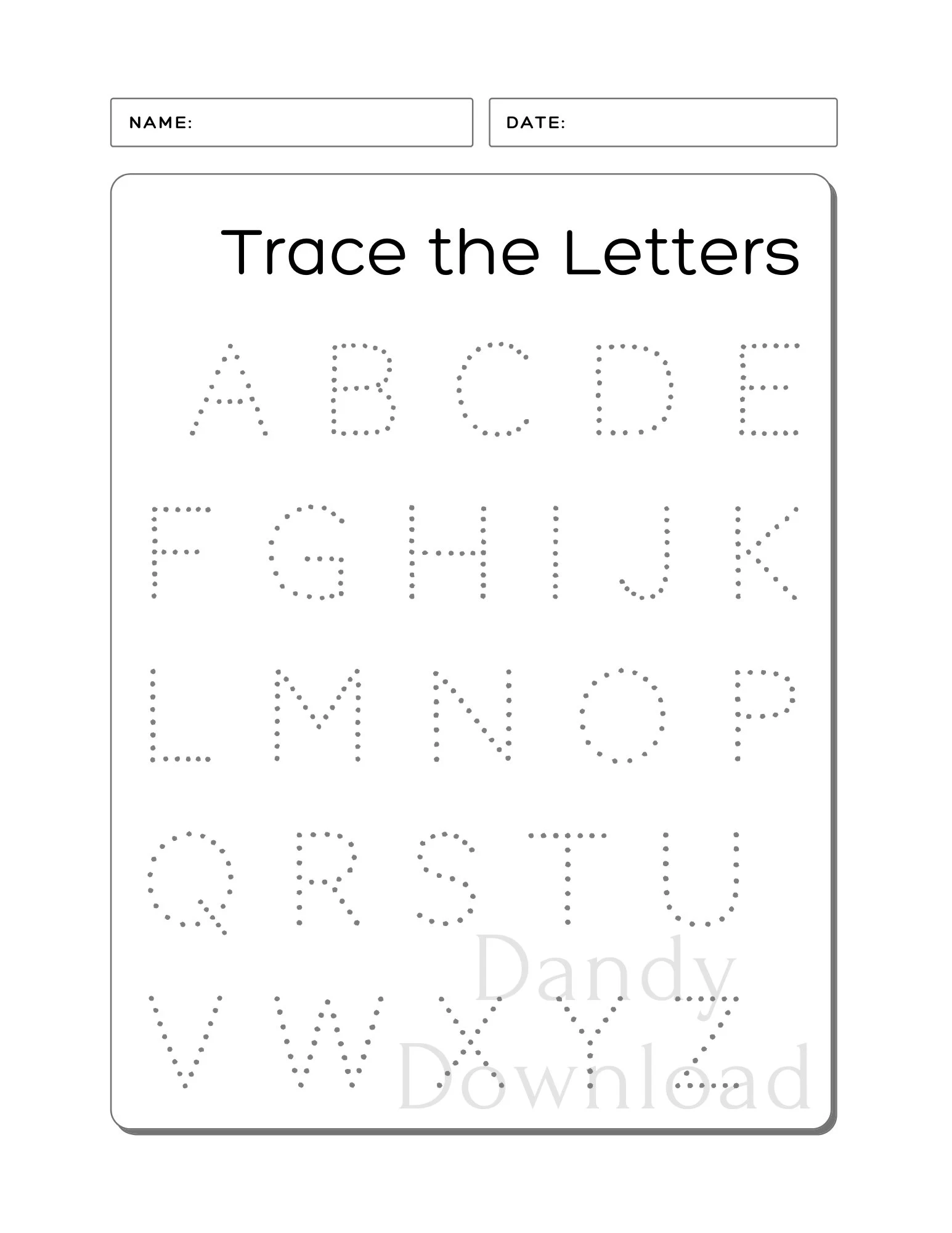Alphabet Tracing Worksheet Uppercase Handwriting Practice Alphabet Tracing Worksheet Uppercase Handwriting Practice