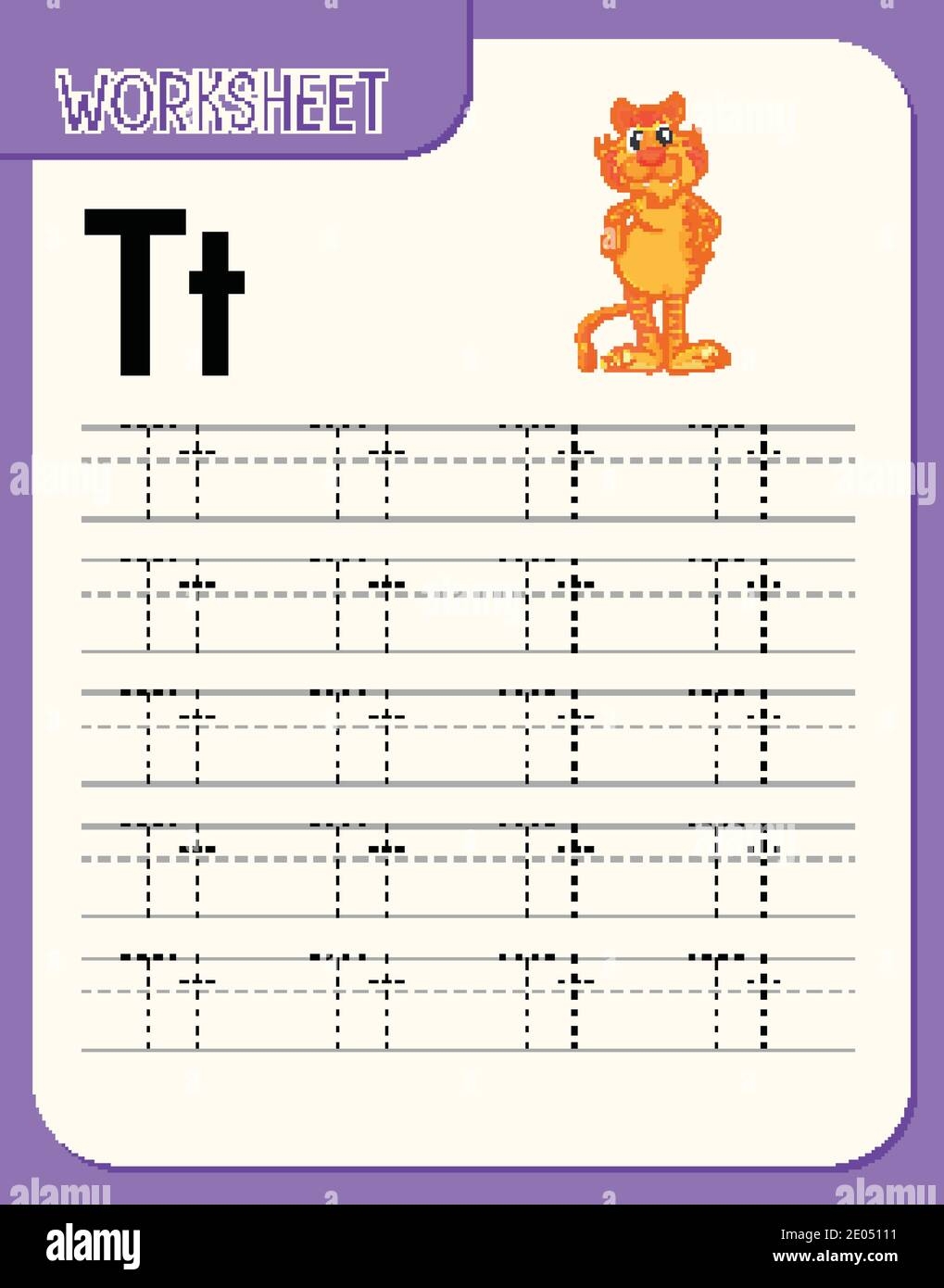T Tracing Worksheet