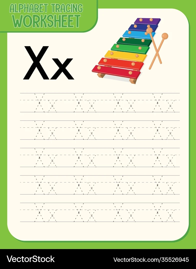Letter X Tracing Worksheets