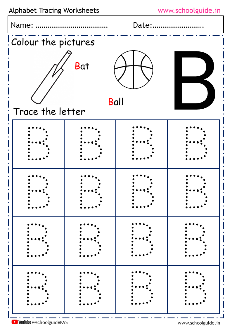 Alphabet Tracing Worksheets For Kids