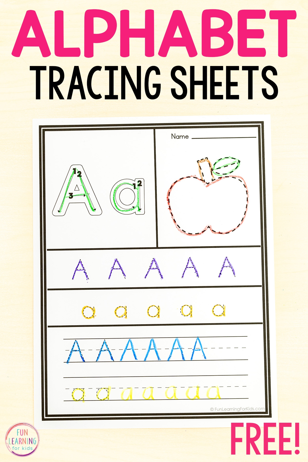 Letter A Tracing Sheets For Preschool