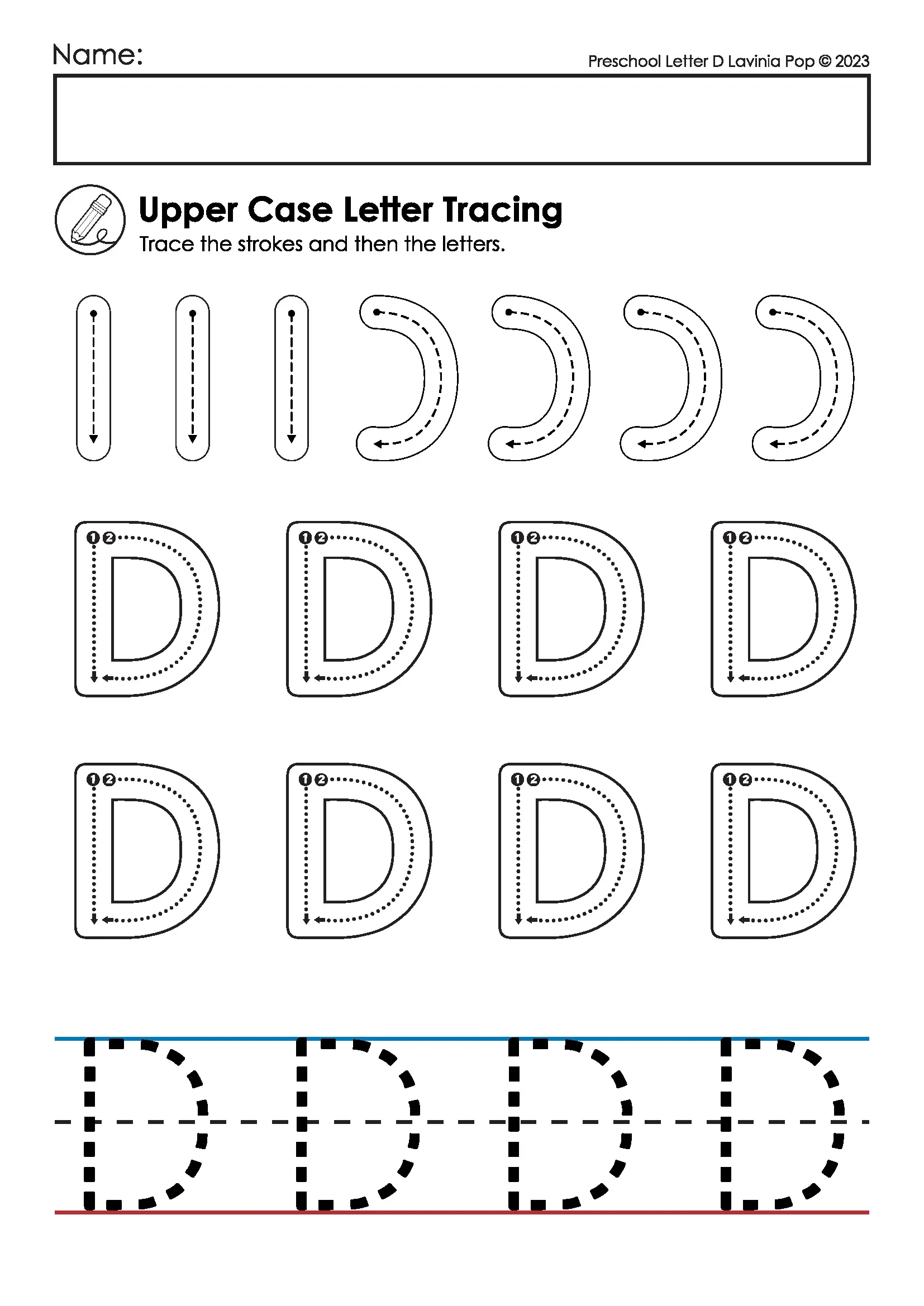 Tracing Dotted Alphabet