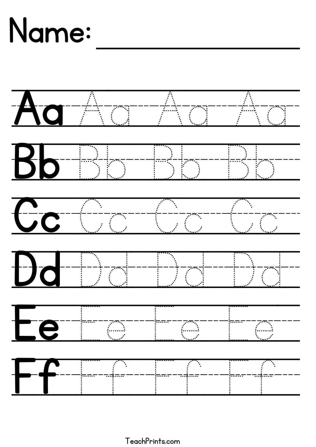 Worksheet Tracing Alphabet