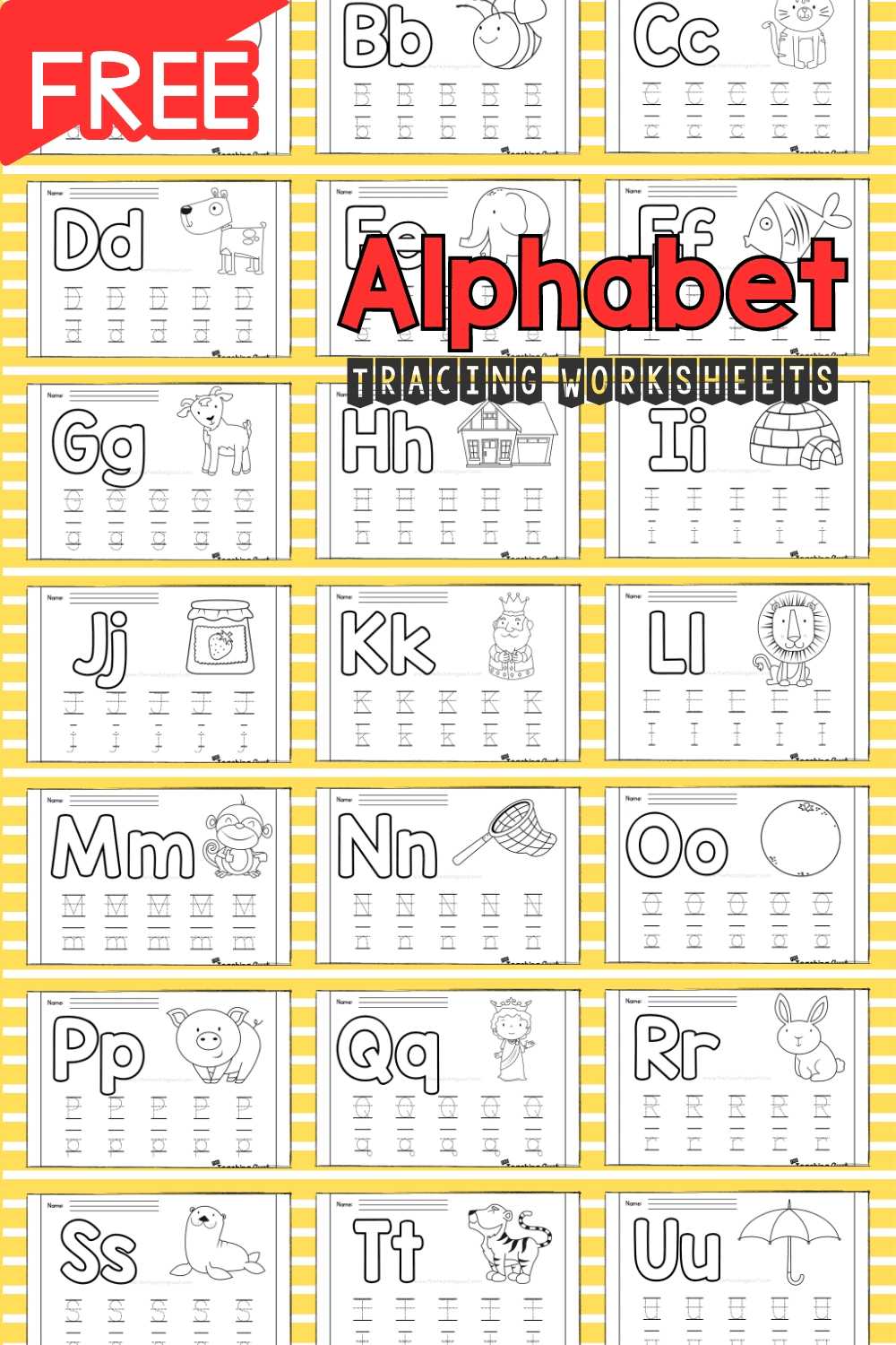 Free Printable Worksheets Tracing Letters