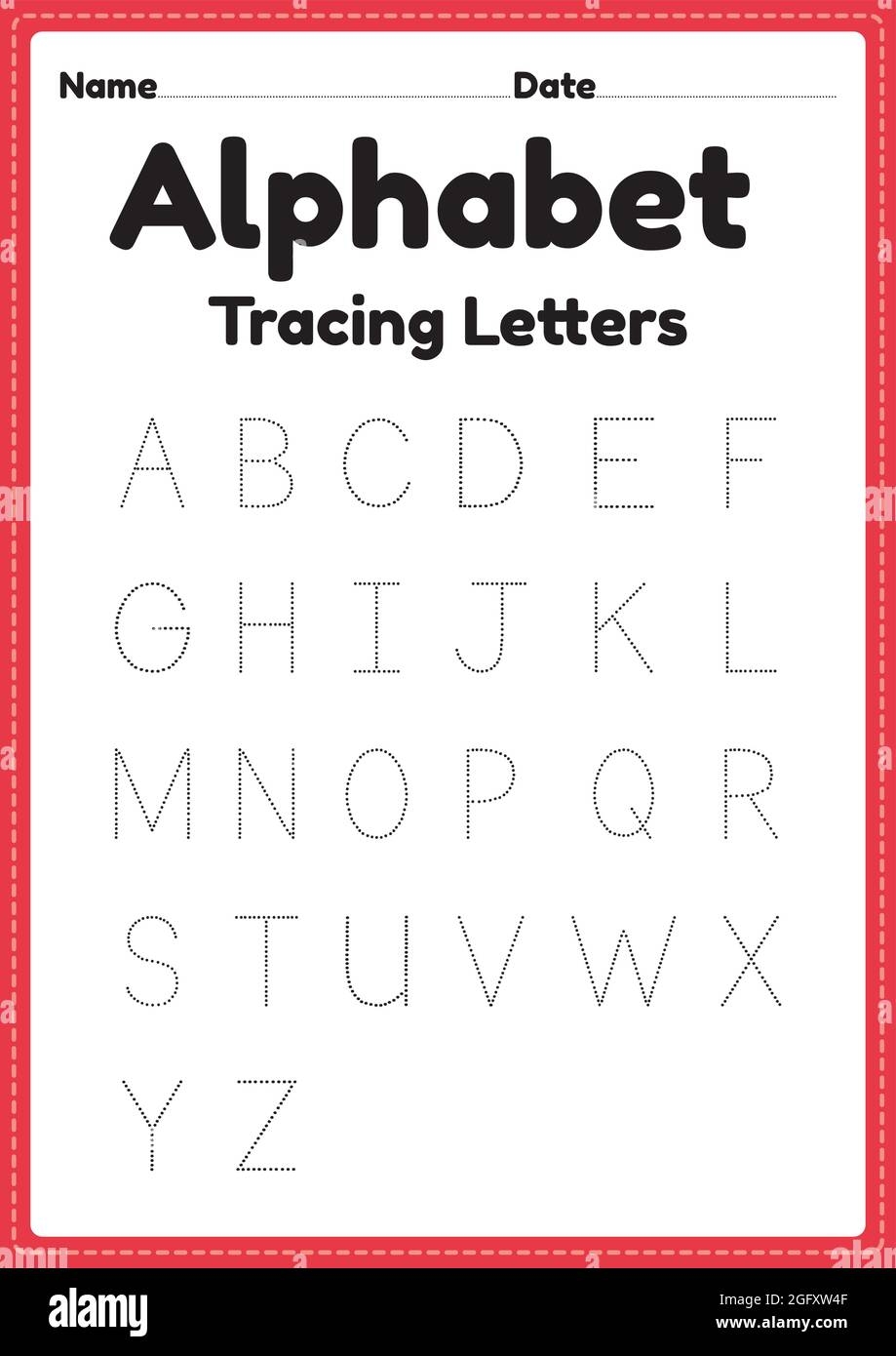 Kindergarten Tracing Alphabet