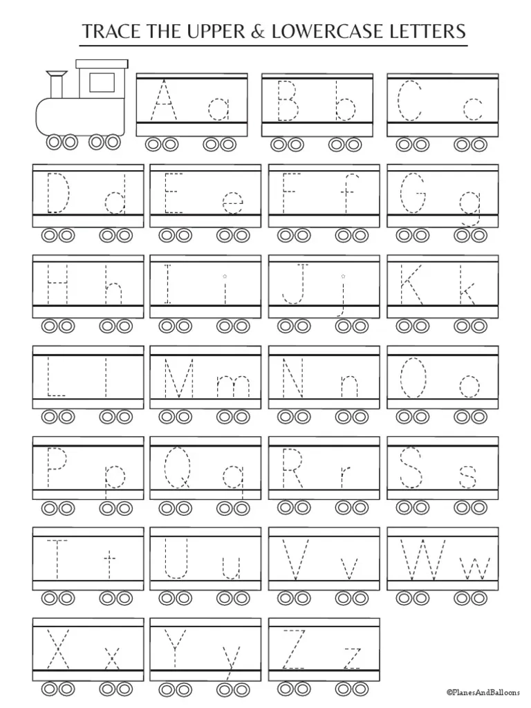 Alphabet Worksheets Letter Trace Train PDF PDF