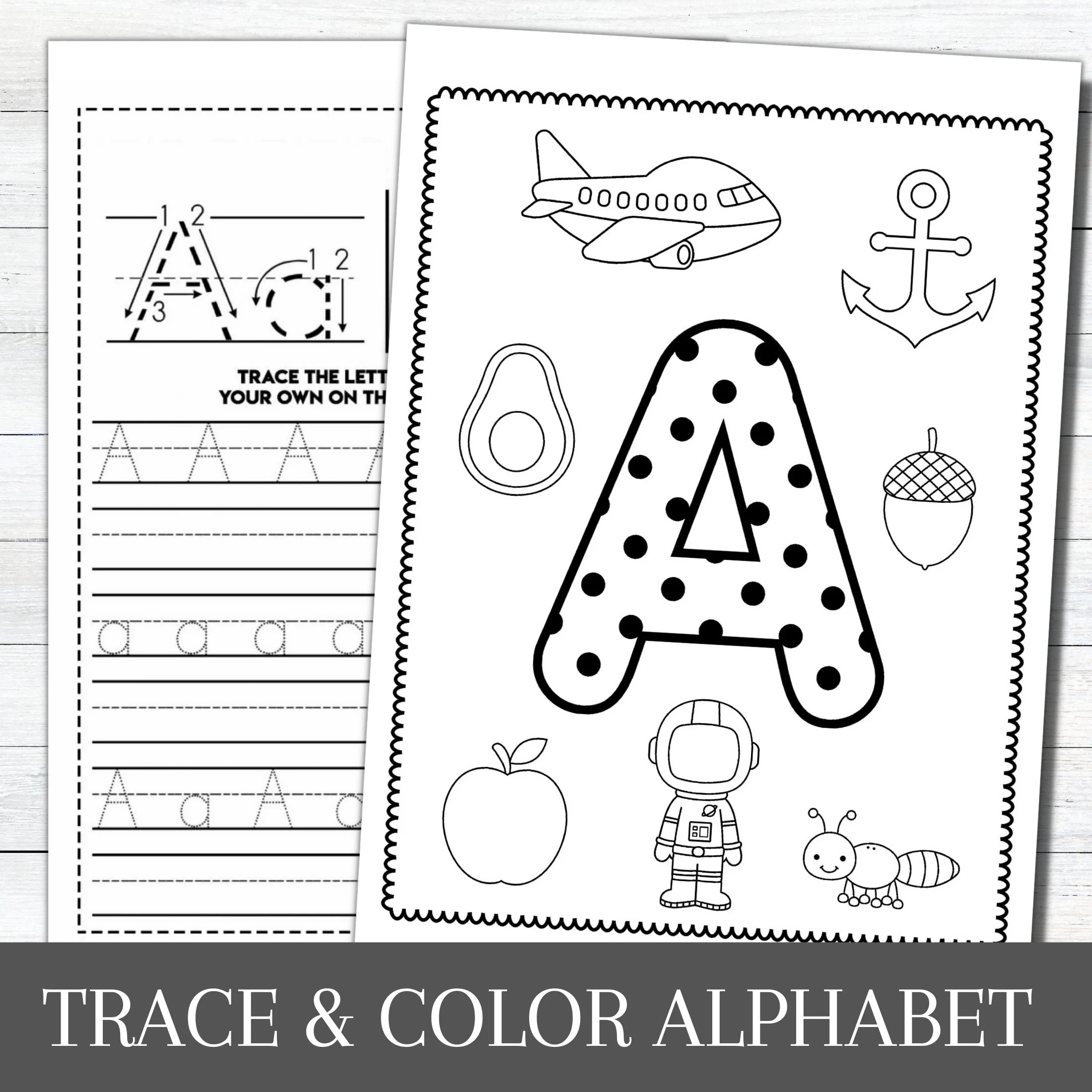 Alphabet Worksheets Printable Tracing Coloring Homeschool 