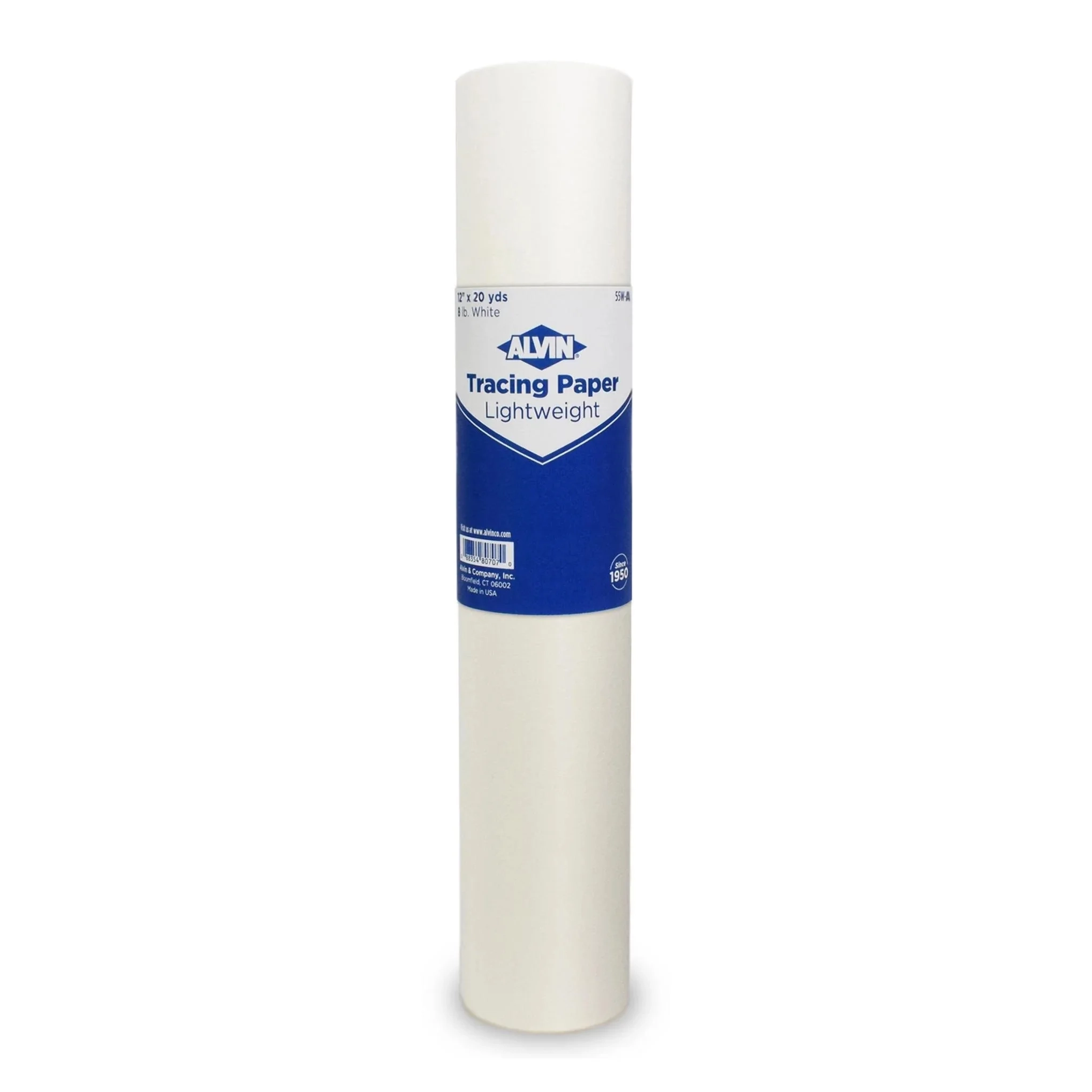 ALVIN 55W A Lightweight Tracing Paper Roll White Suitable With 