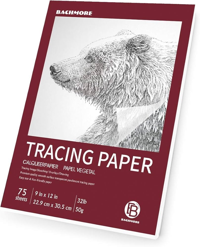 Amazon Bachmore 9 x12 Artist s Tracing Paper Pad 75 Sheets 