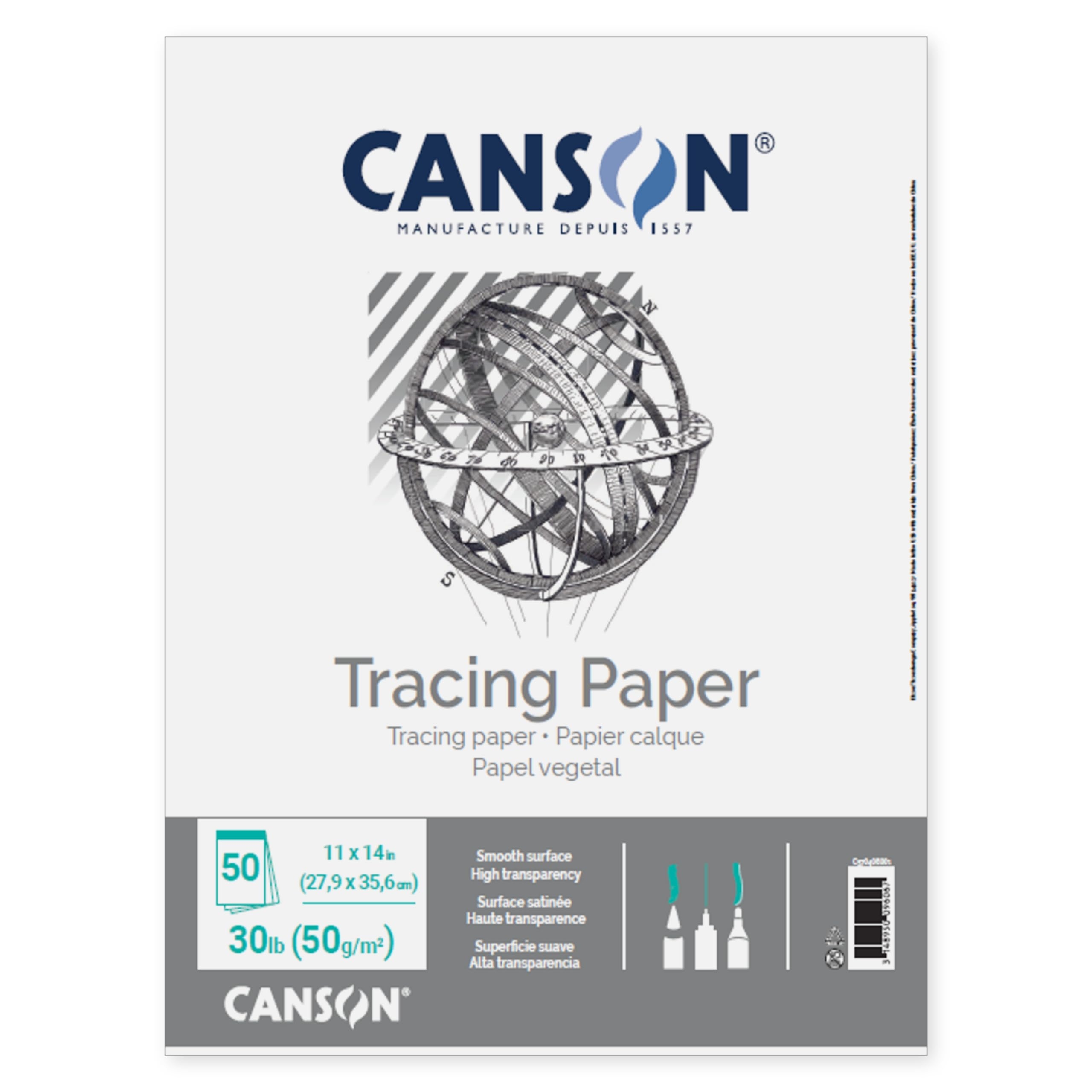 Amazon Canson Artist Series Tracing Pad Tape Binding 50 
