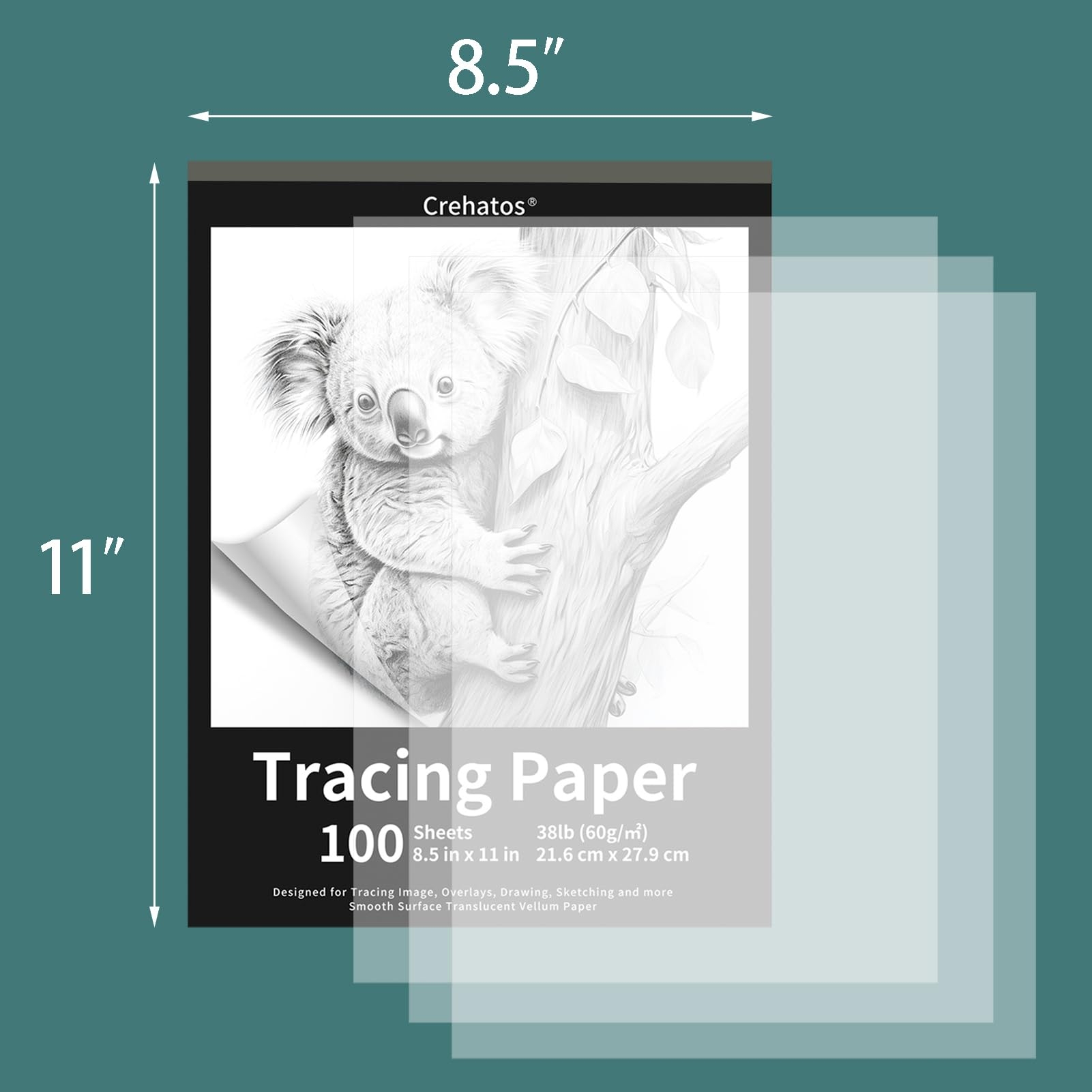Amazon Crehatos 8 5 X 11 Tracing Paper Translucent Tracing 