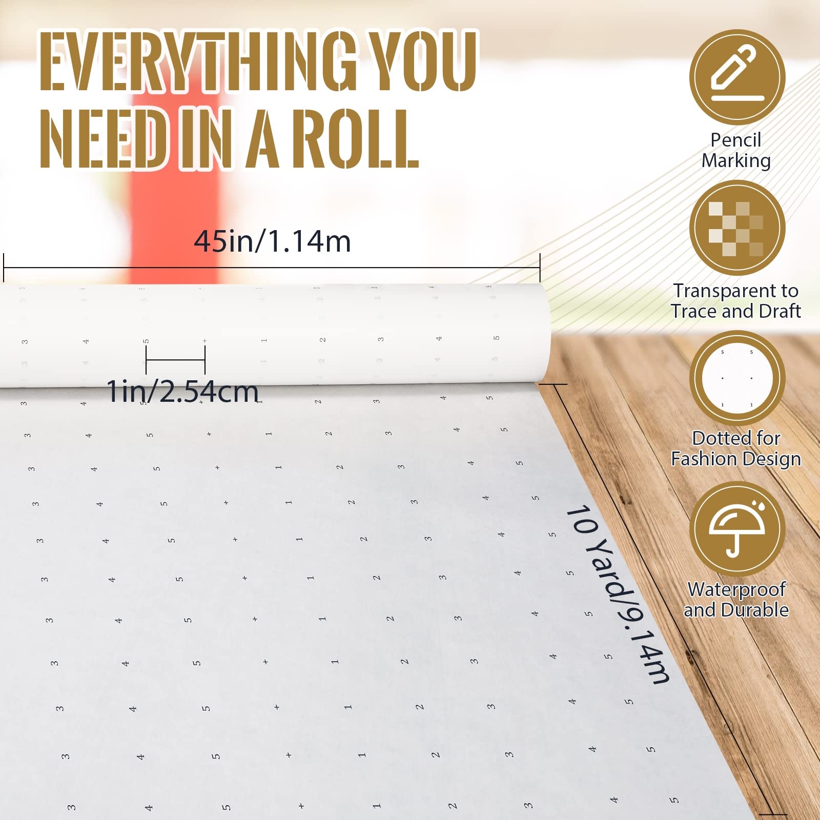 Amazon Dotted Pattern Paper For Sewing 45 Inch X 10 Yards 