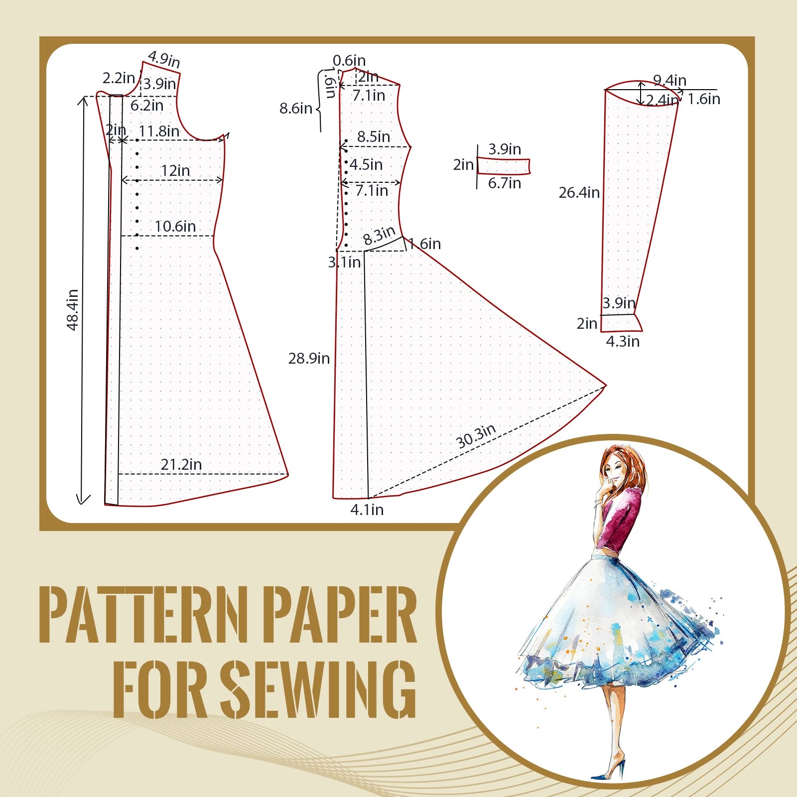 Amazon Dotted Pattern Paper For Sewing 45 Inch X 10 Yards 