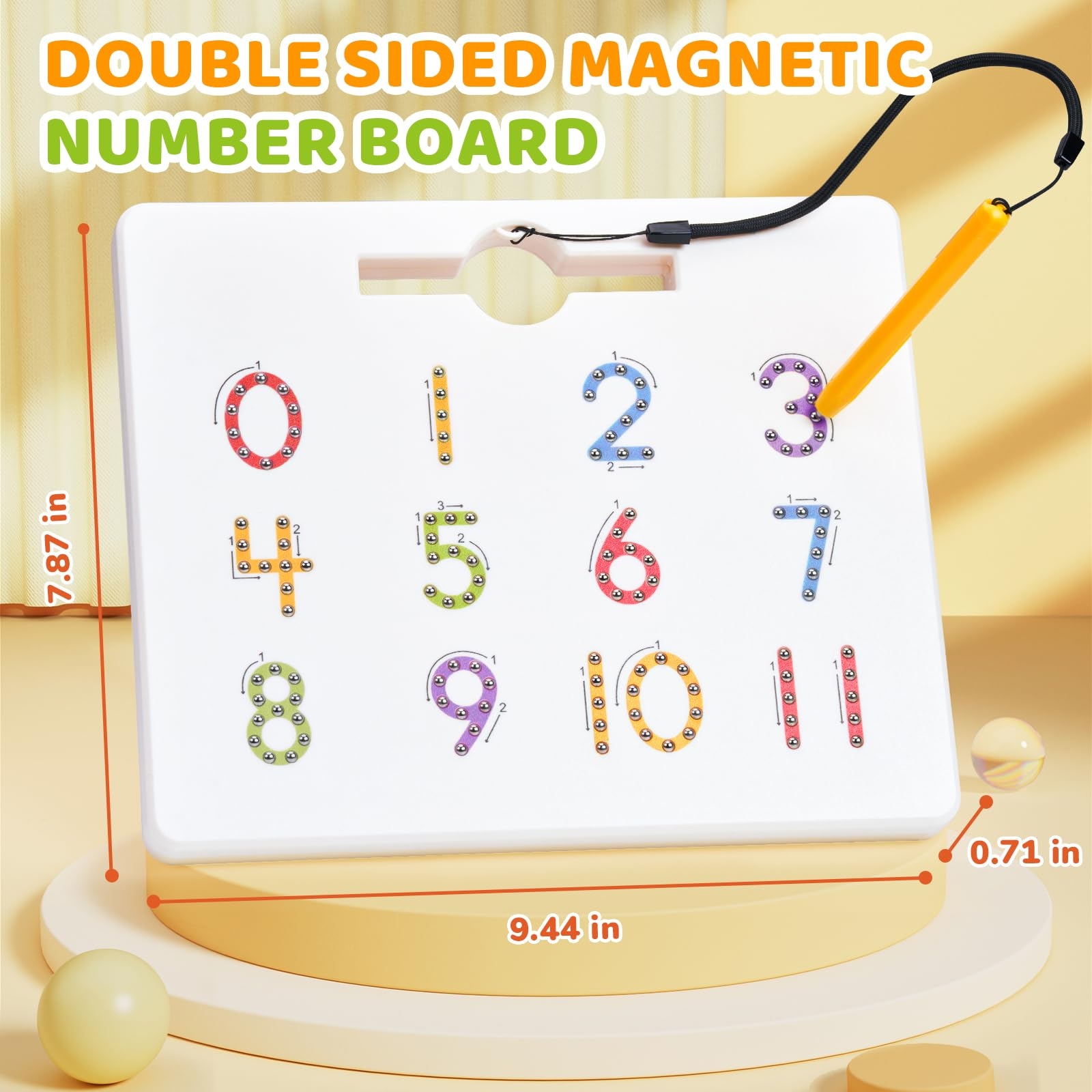 Amazon GAMENOTE Magnetic Number Tracing Board 2 In 1 Double 