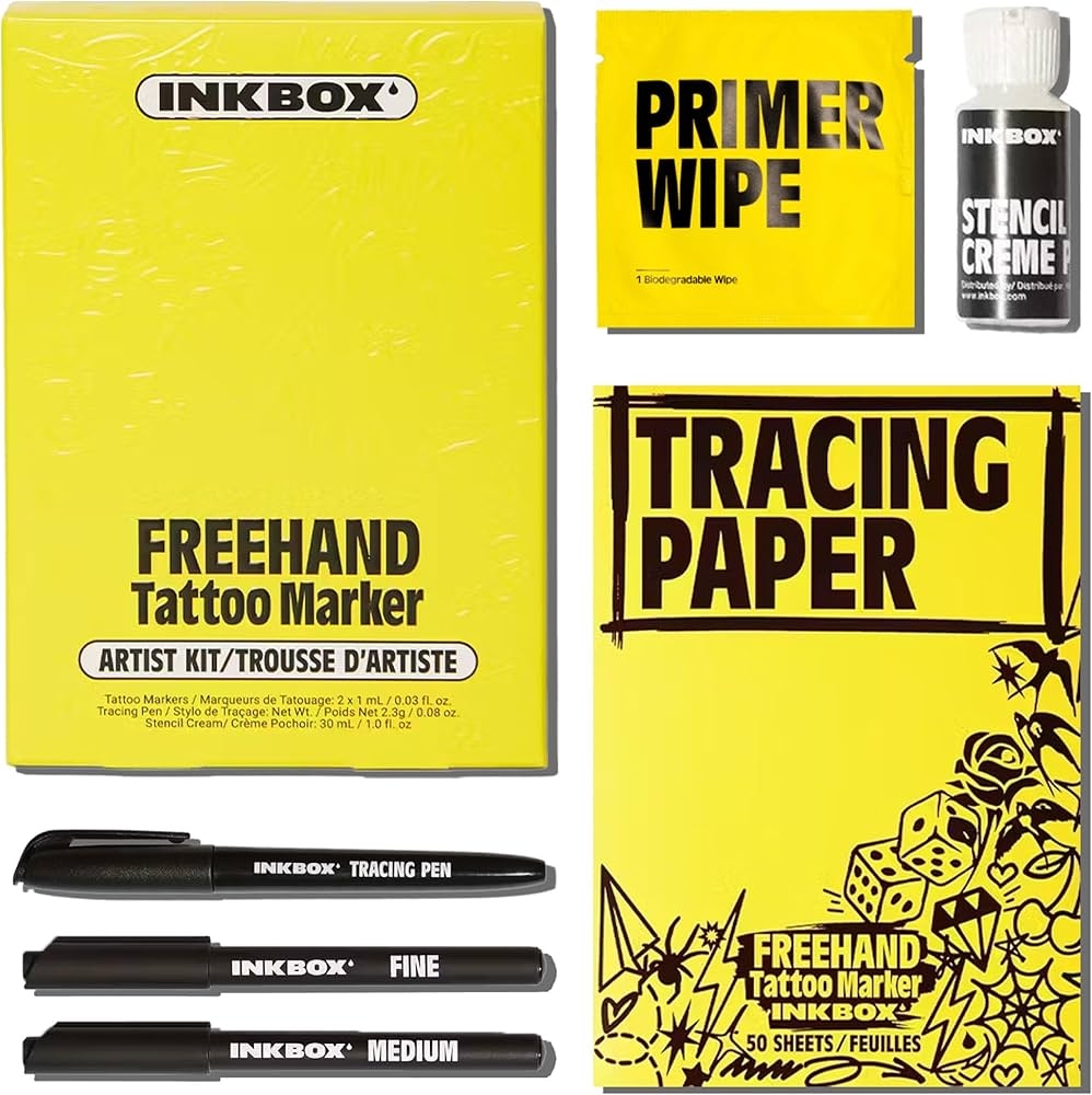 Amazon Inkbox Kit De Marcadores De Tatuaje A Mano Alzada 