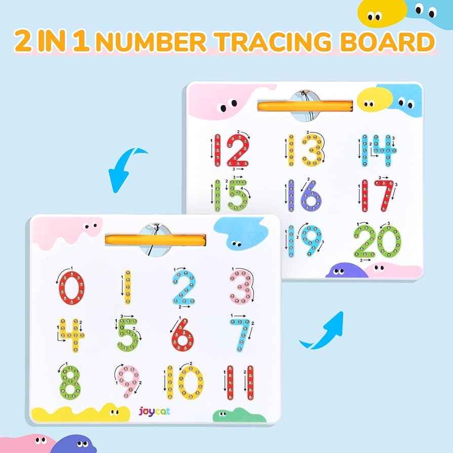 Amazon JoyCat Double Sided Magnetic Number Tracing Board 2 