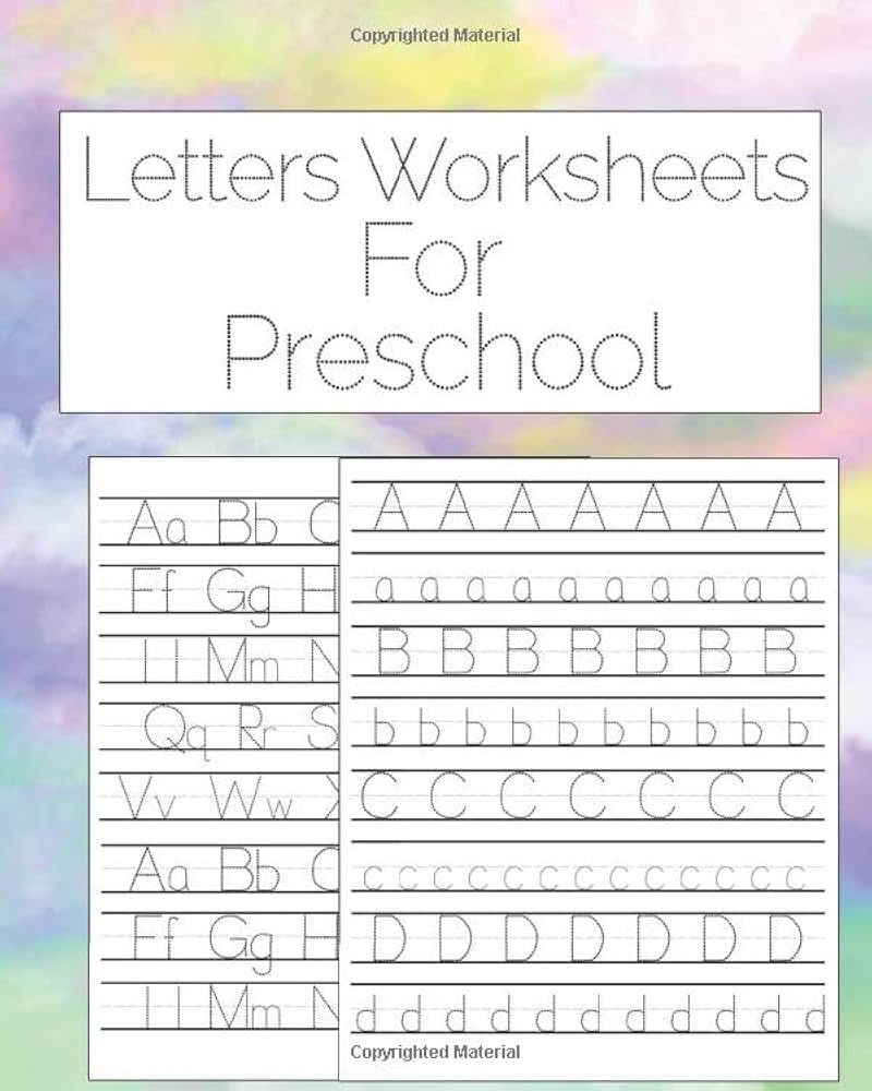 Amazon Letters Worksheets For Preschool Tracing Worksheets 