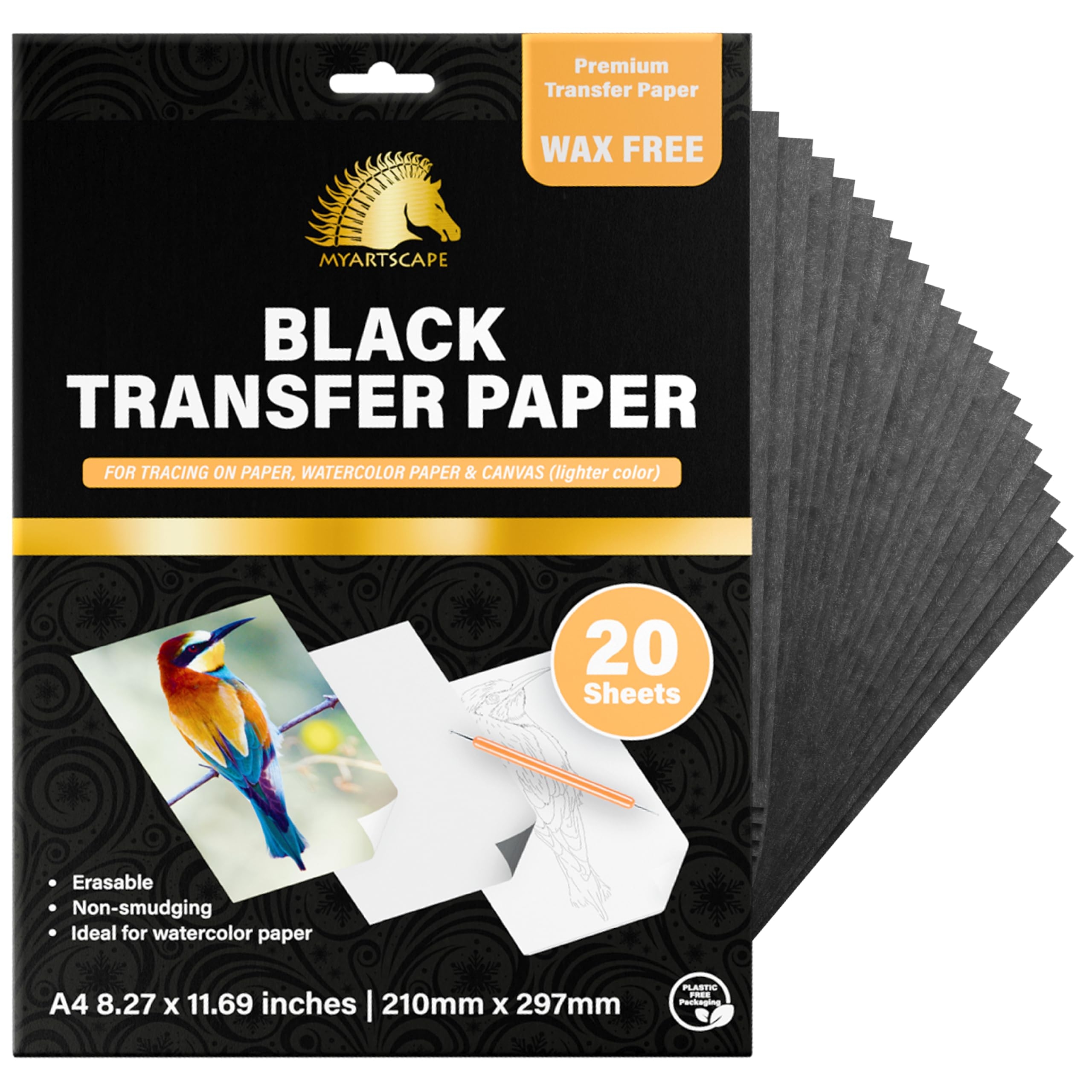 Amazon MyArtscape Graphite Transfer Paper 20 Black Sheets Amazon MyArtscape Graphite Transfer Paper 20 Black Sheets
