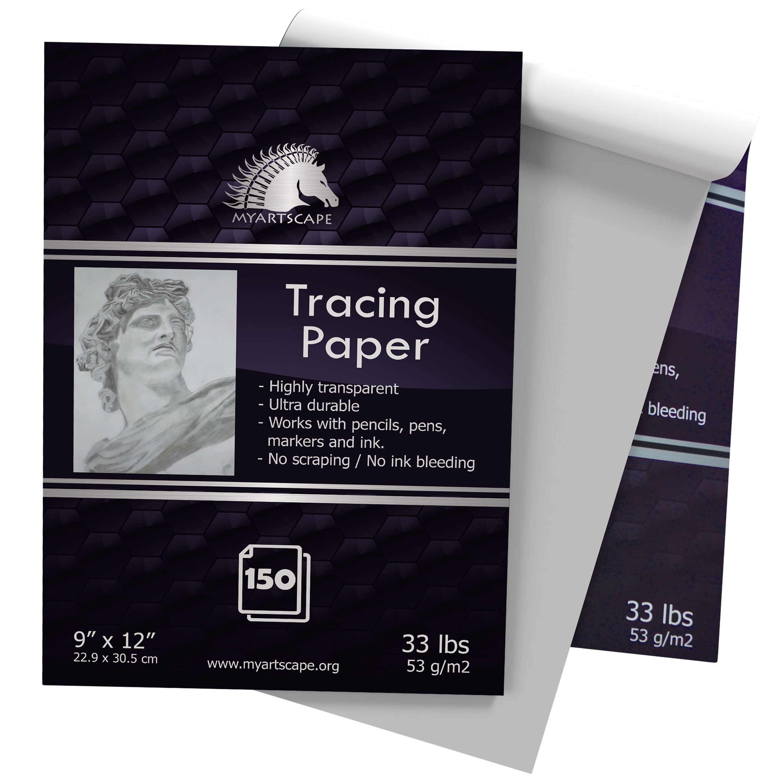 Amazon MyArtscape Tracing Paper Pad 33lb 9 X 12 150 