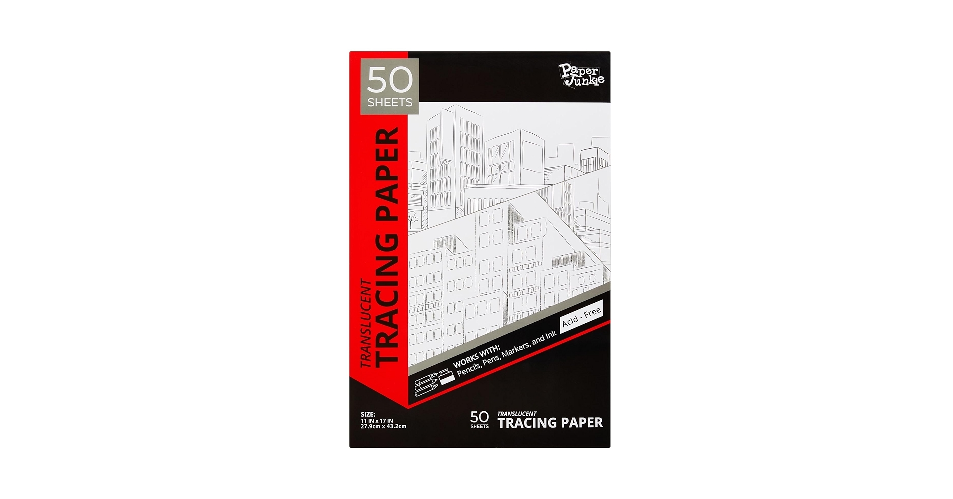 Amazon Paper Junkie Tracing Paper For Drawing Pad 11 X 17 