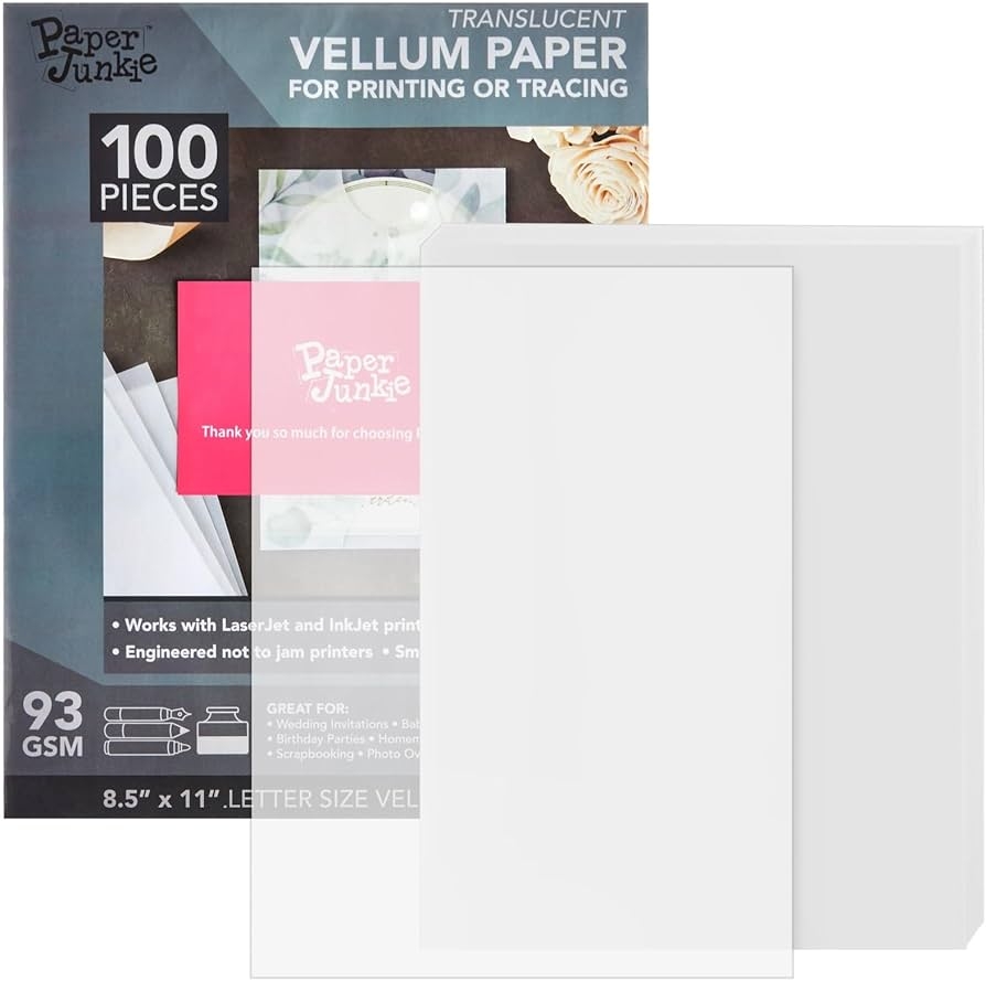 Amazon Paper Junkie Vellum Paper 8 5 X 11 In 100 Sheets 