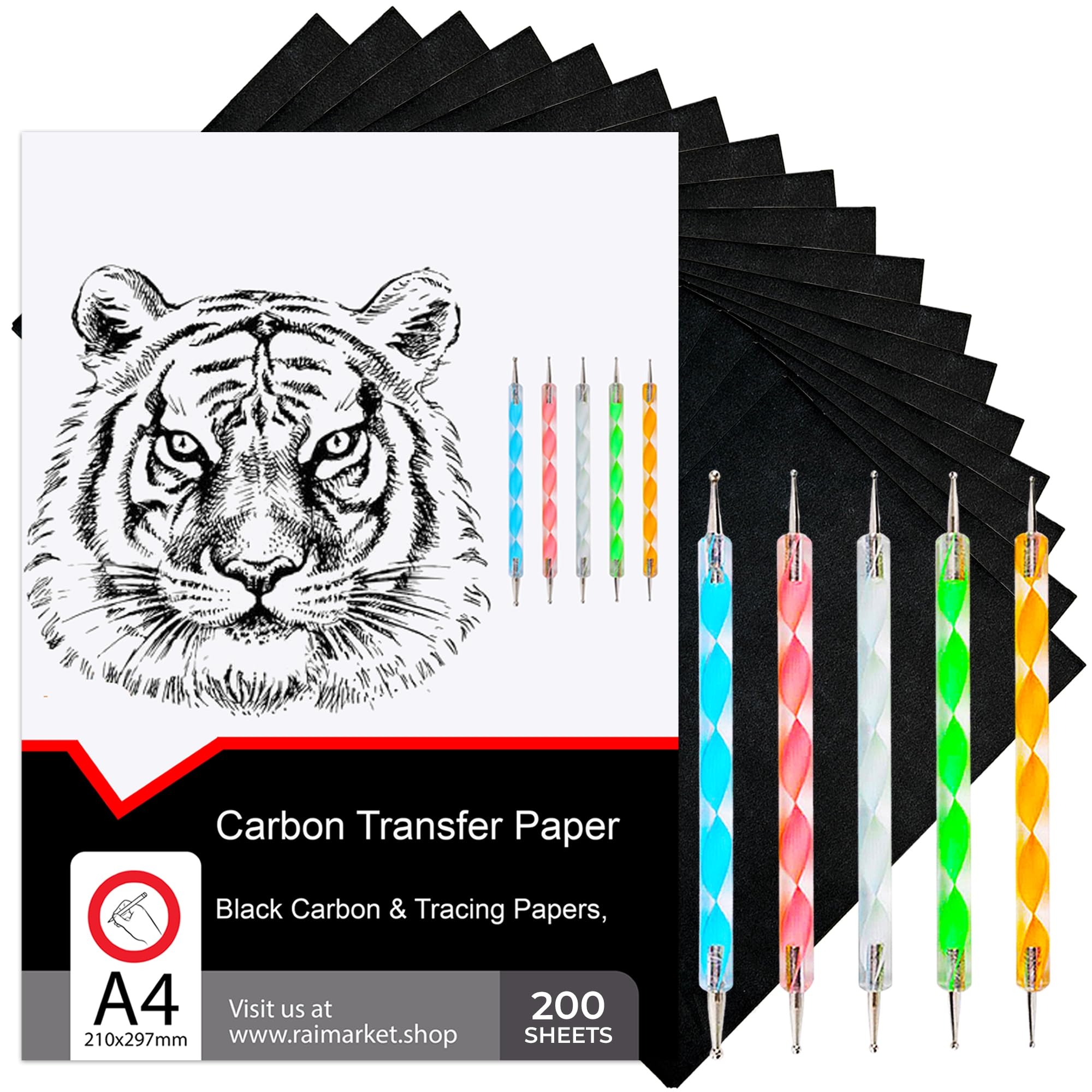 Amazon Raimarket 200 Sheets Black Carbon Paper For Tracing On 
