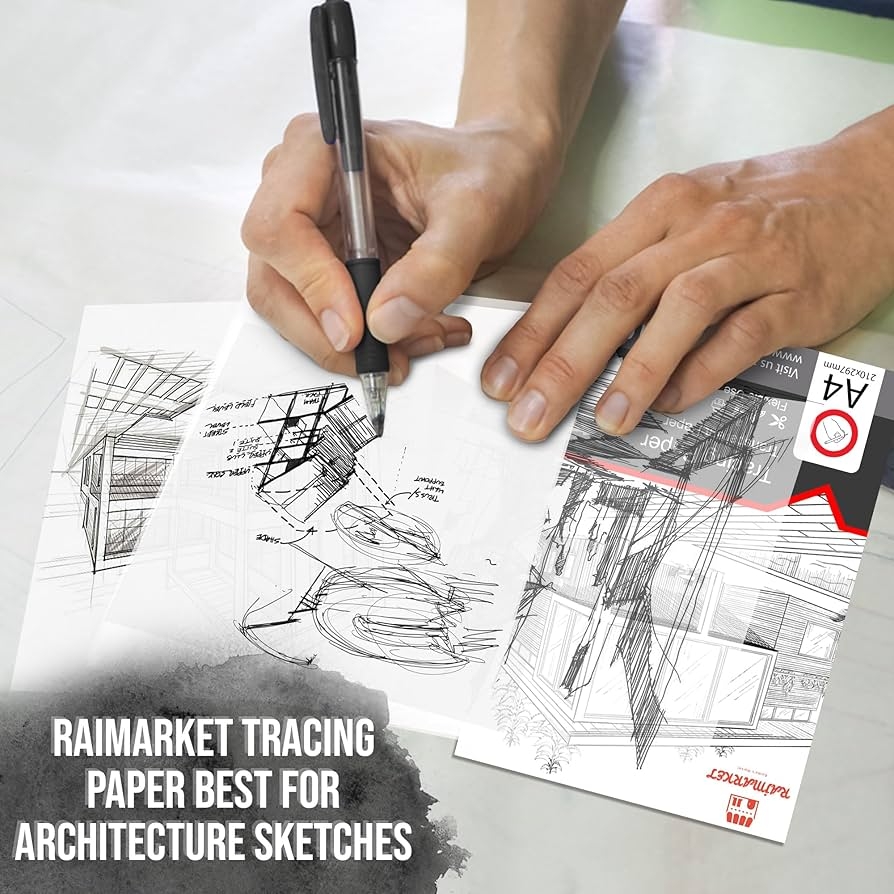 Amazon Raimarket Premium Tracing Paper Pack 9x12 Inches 