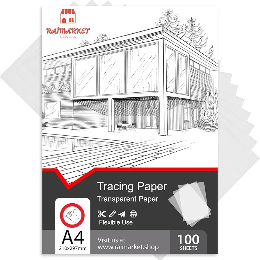 Amazon Raimarket Premium Tracing Paper Pack 9x12 Inches 