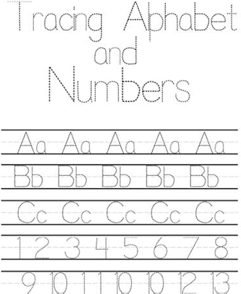 Amazon Tracing Alphabet And Numbers Tracing Letters And 