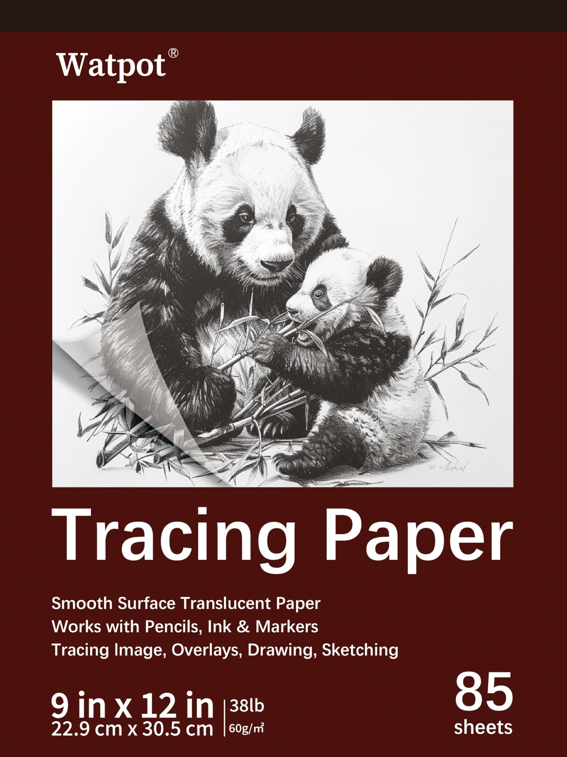 Amazon Tracing Paper 9x12 Inch 85 Sheets Translucent Tracing 