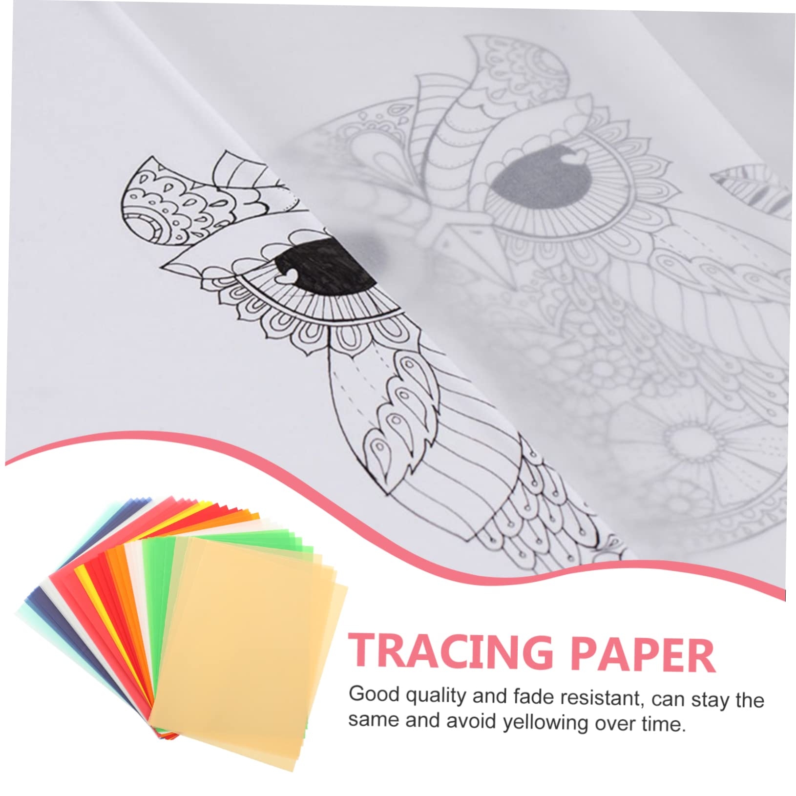 Amazon VILLFUL 40pcs Assorted Tracing Paper Translucent 