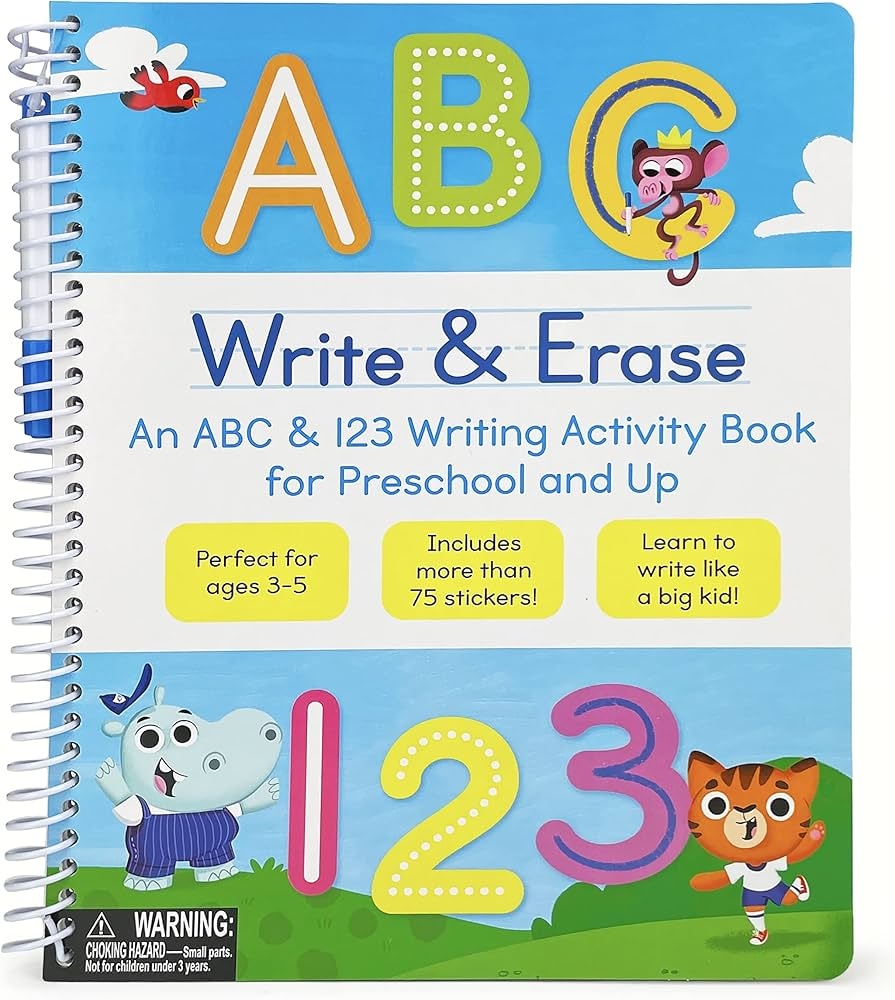 Amazon Write amp Erase ABC And 123 Wipe Clean Writing 