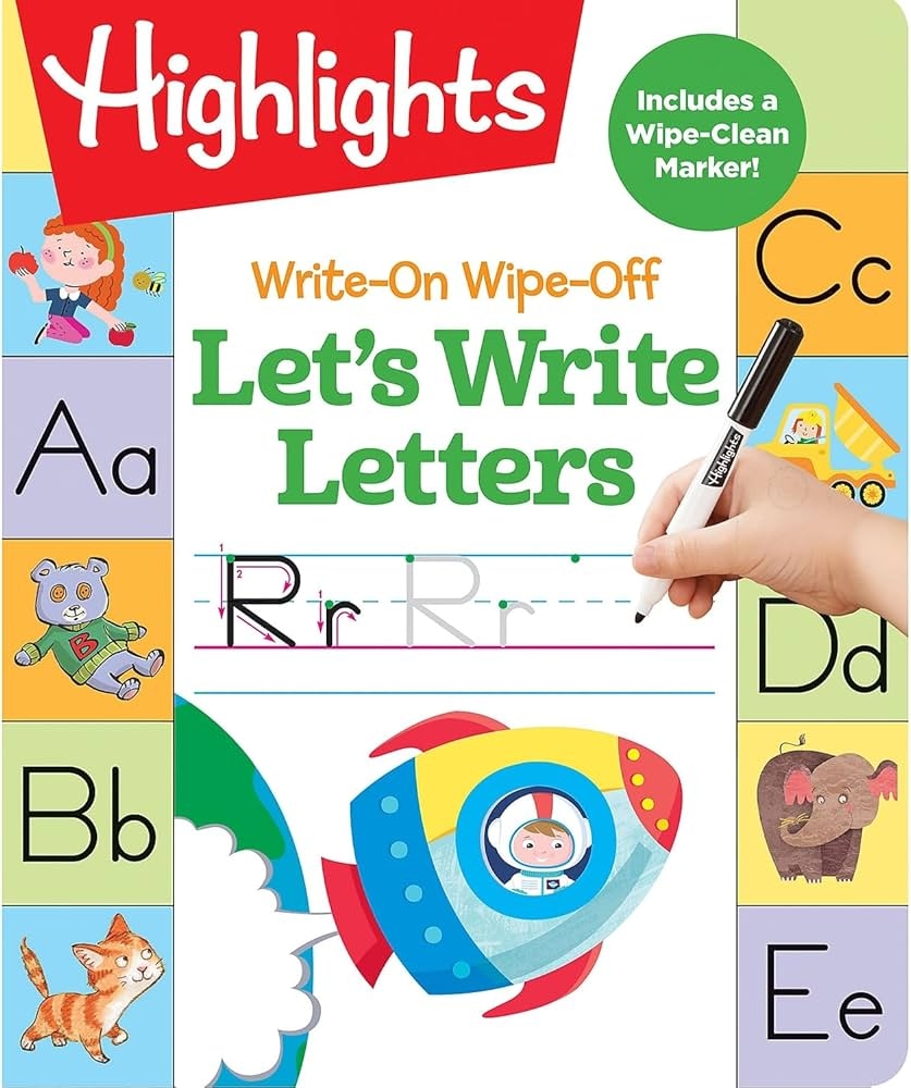 Amazon Write On Wipe Off Let s Write Letters Handwriting 