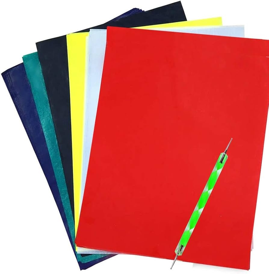 Amazon Yesallwas 50 Sheets A4 Multicolor Carbon Transfer 