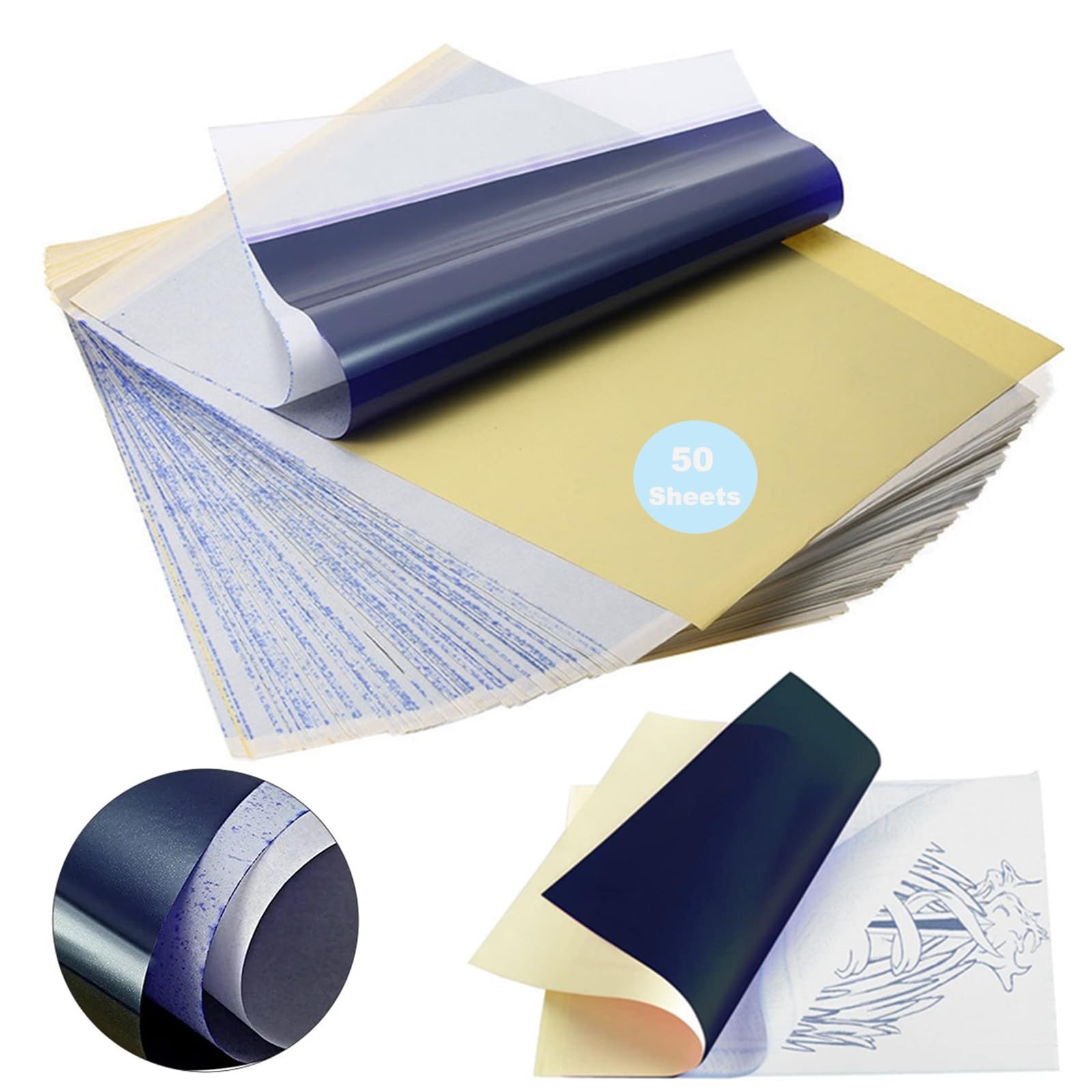 Amazon Yuelong Tattoo Transfer Paper 50 Sheets A4 Thermal 
