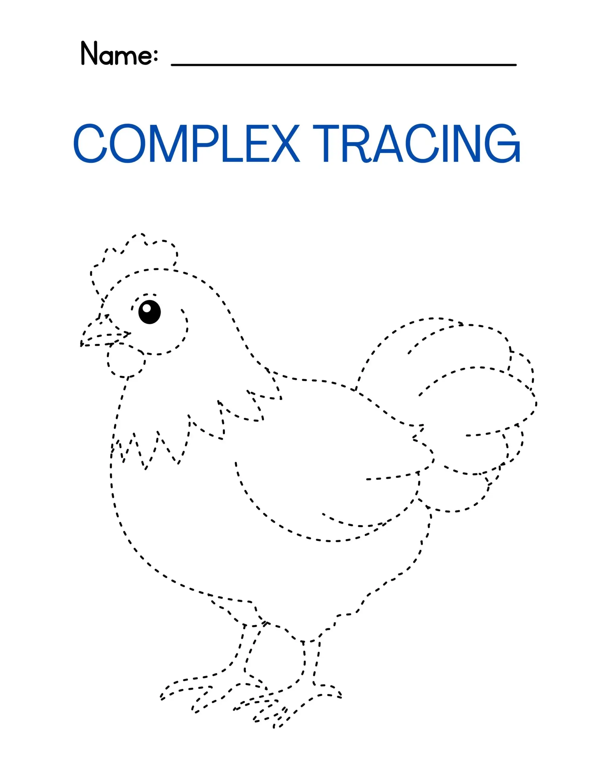 Animal Tracing Worksheets Preschool Handwriting Practice digital 
