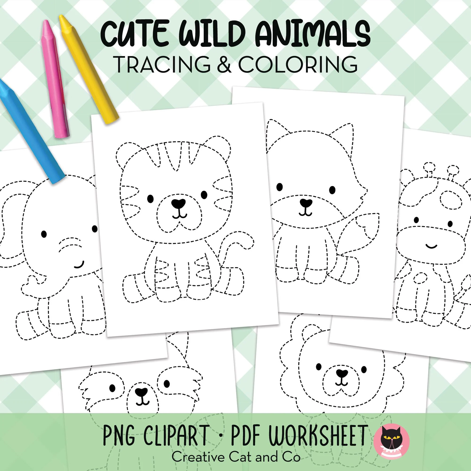 Wild Animals Tracing Worksheet Wild Animals Tracing Worksheet