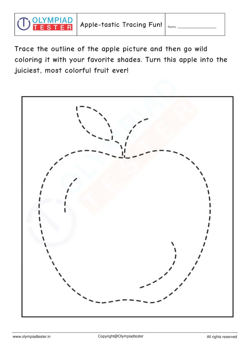 Apple Tracing Worksheet