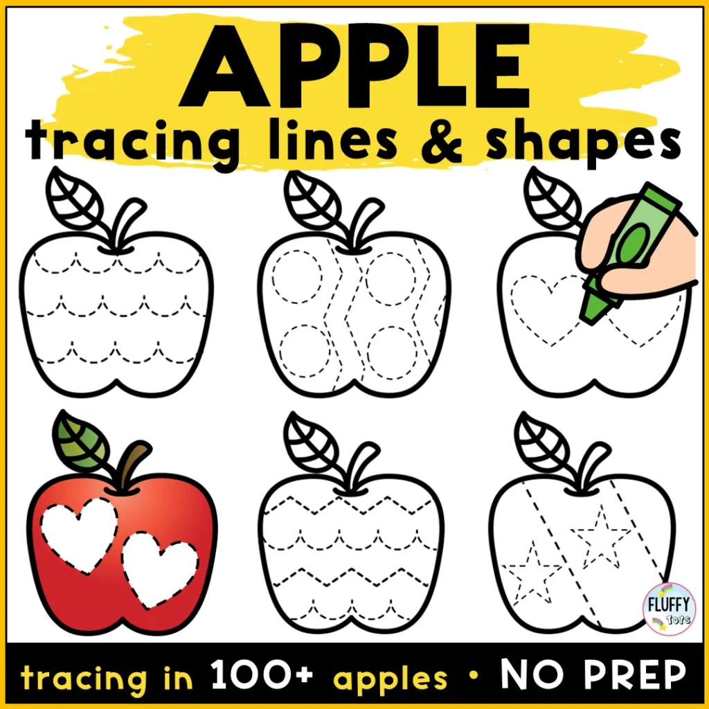 Tracing Apple Worksheet
