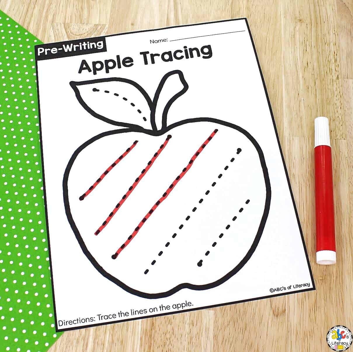 Apple Tracing Worksheets Preschool Worksheets Apple Tracing Worksheets Preschool Worksheets