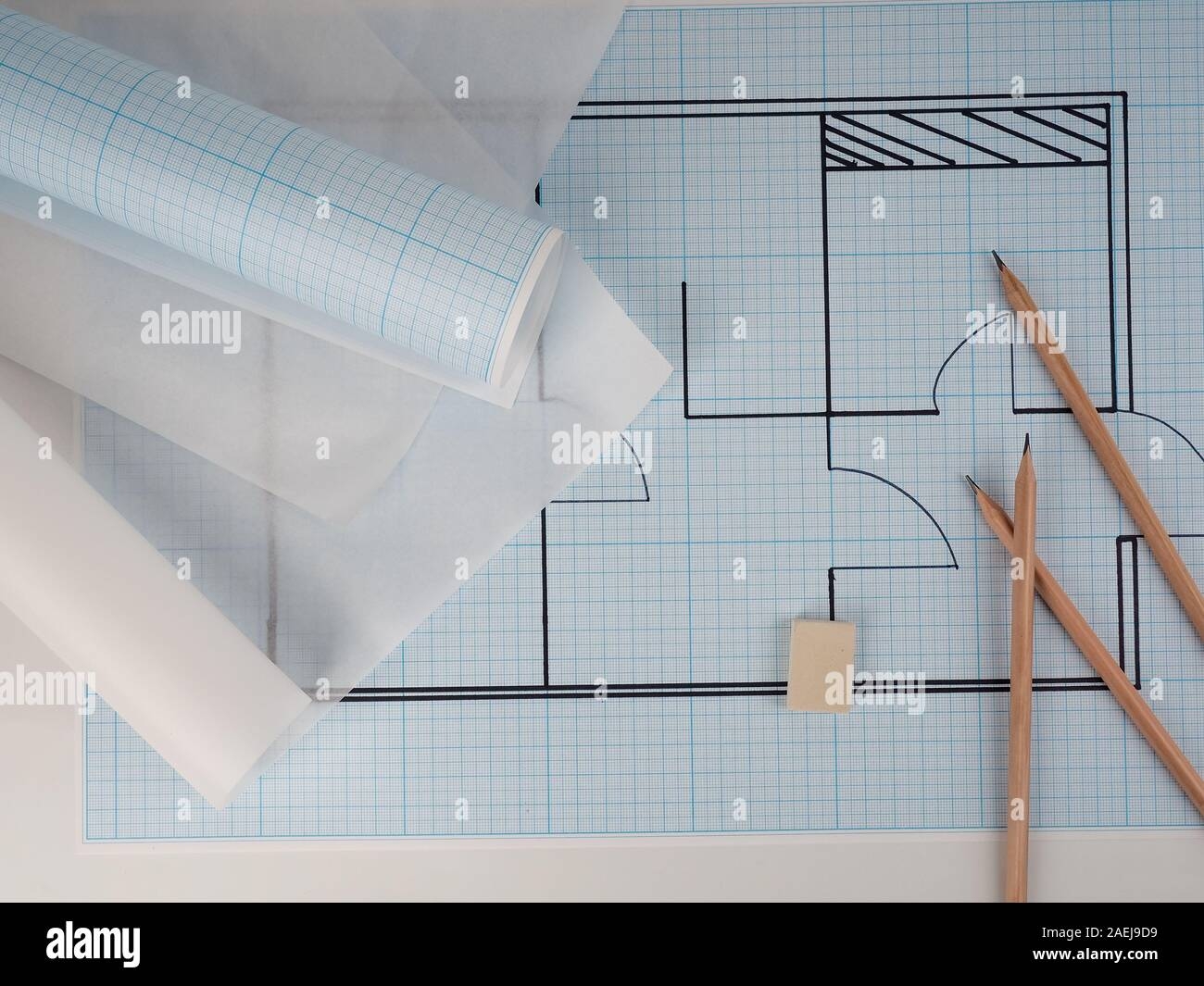 Architectural Drawings For The Layout Of The Apartment Design 
