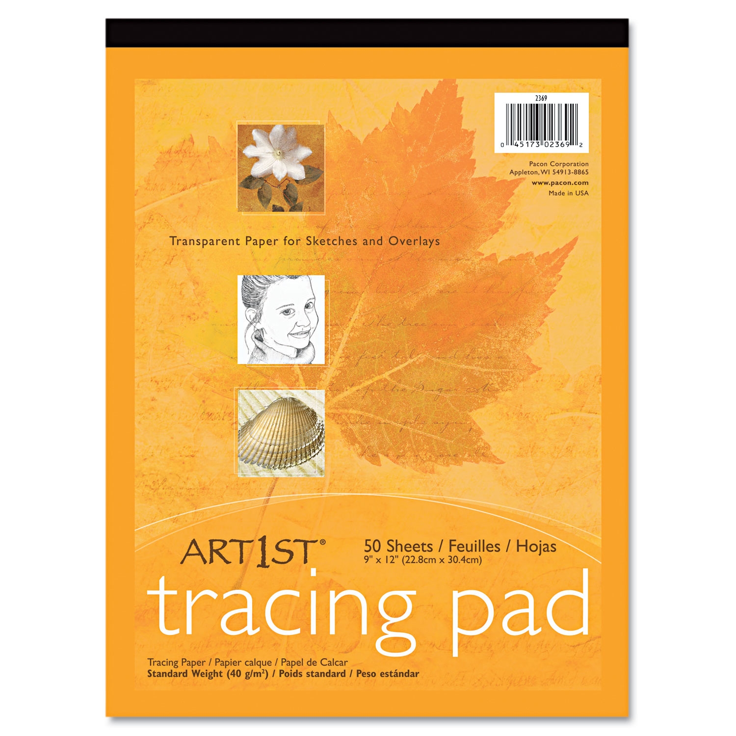 Art1st Parchment Tracing Paper 16 Lb 19 X 24 White 50 Pack 