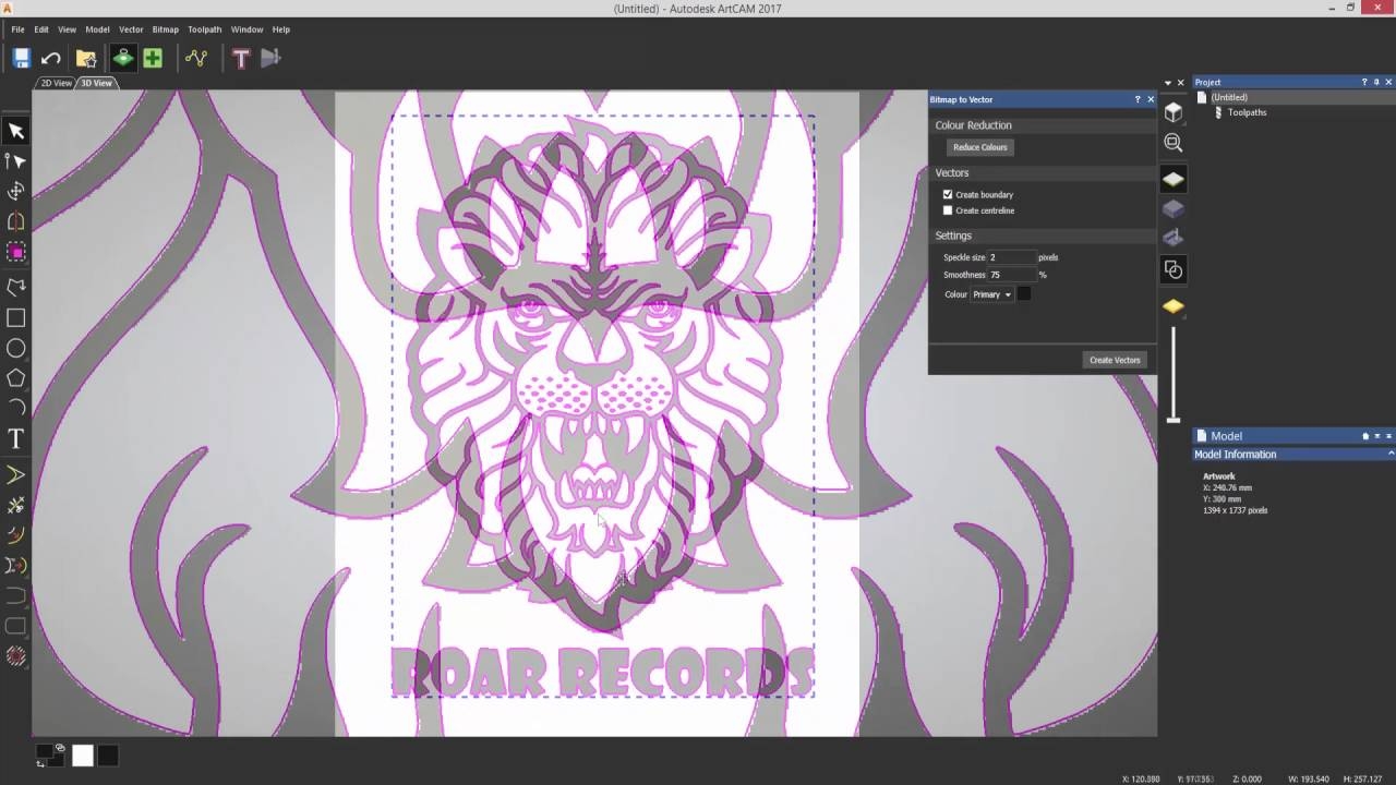 ArtCAM Free 03 Tracing Images
