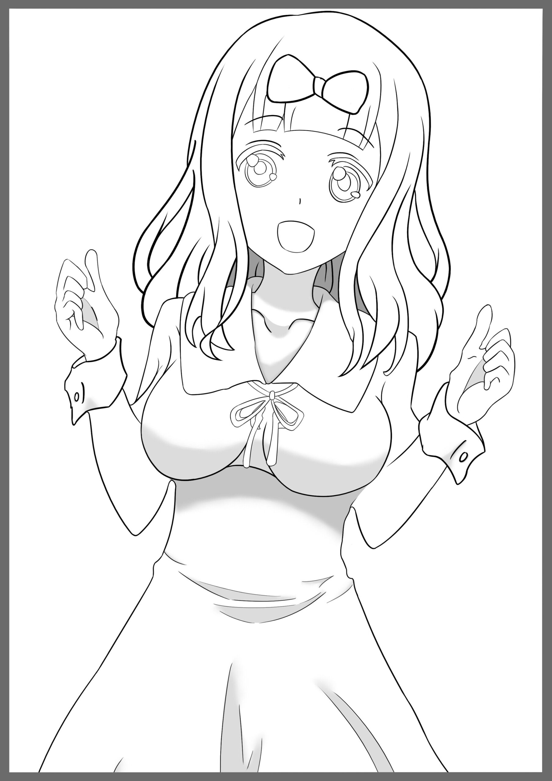 ArtStation Line Art Tracing anime Kaguya sama Love Is War 